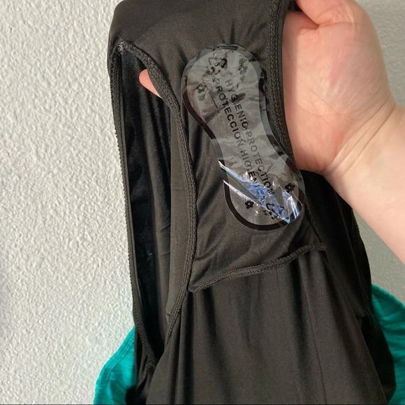 Swim Colorblock Skirted Bottoms Green Swim Skirt Zip Pocket NEW Size 2XL - Picture 5 of 12